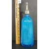 Image 3 : BOISSONS GAZEUSES CHAMBERY - AZUR BLUE PYRAMID FLUTED ACID-ETCHED - SELTZER BOTTLE