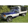Image 1 : FORD F350 UTILITY TRUCK W/ DUMP BOX & HOIST - 1990