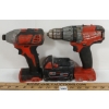 Image 2 : LOT OF 3 - MILWAUKEE IMPACT DRIVER & DRILL / HAMMER W/ BATTERY PACK