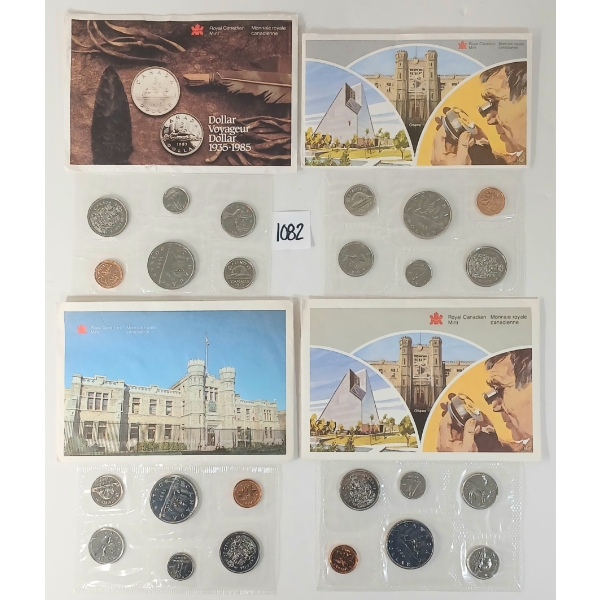 LOT OF 4 - 1983 & 1985-1987 RCM PROOF SETS