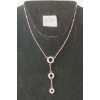 Image 2 : STERLING SILVER TRIPLE PENDANT NECKLACE