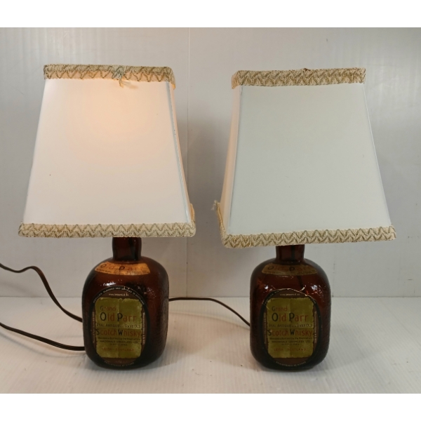 PAIR OF GRAND OLD PARR SCOTCH WHISKY LAMPS