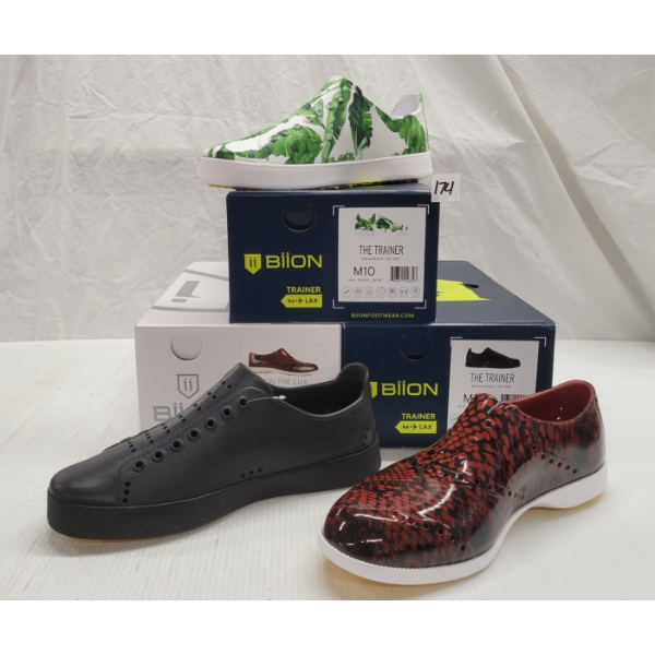 LOT OF 3 - BIION SHOES - FT THE TRAINERS & THE LUX STYLES