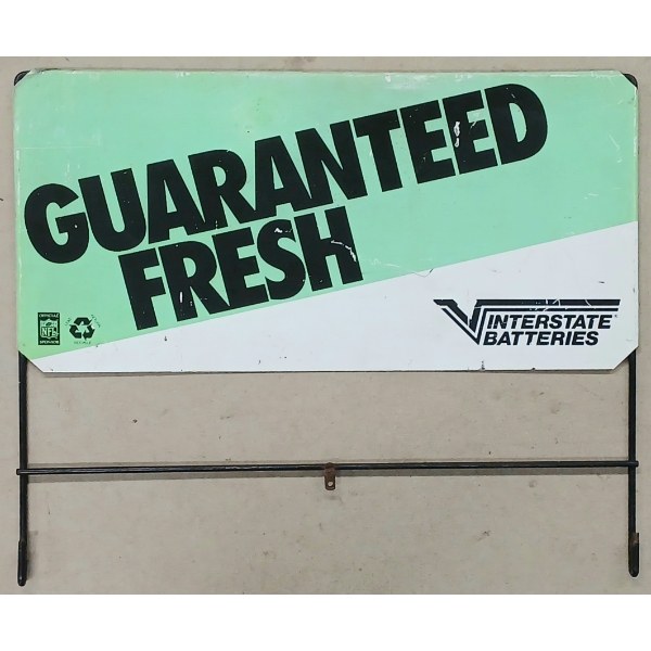 "GUARANTEED FRESH" INTERSTATE BATTERIES - DST DISPLAY TOPPER