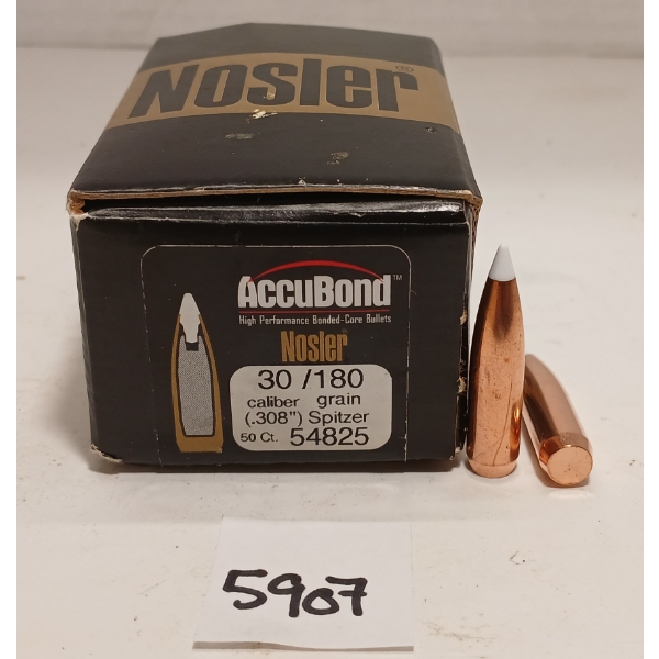 BULLETS: 50X NOSLER ACCUBOND .308 - 180GR - SPITZER 