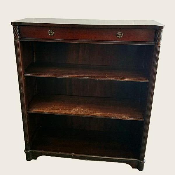 MAHOGANY SLIGH-LOWRY EMPIRE REVIVAL STYLE BOOKSHELF - C. 1925-1935