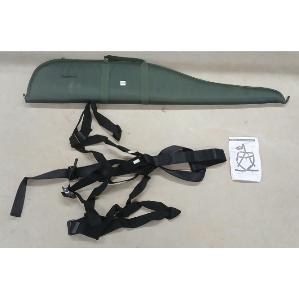 LOT OF 2 - FULL BODY HARNESS & SOFT LONG GUN CASE