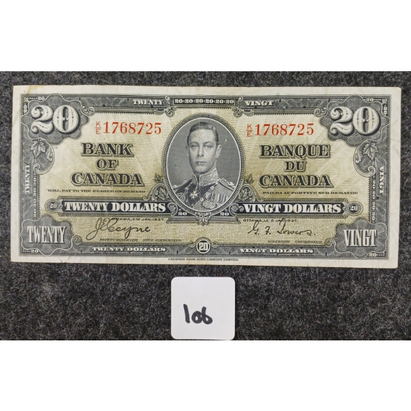 1937 CDN $20 BANKNOTE