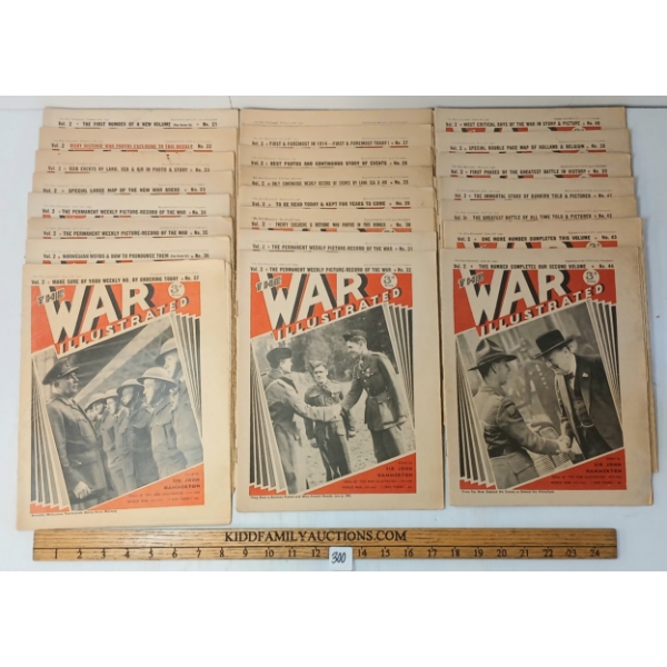 LOT OF 23 - 1940 "THE WAR ILLUSTRATED" VOL. 2 MAGAZINES