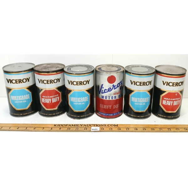 LOT OF 6 - VICEROY HEAVY DUTY & MULTIGRADE QT CANS