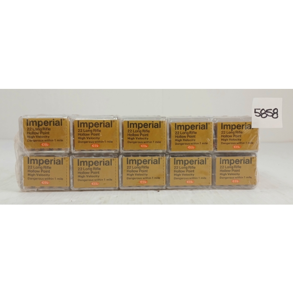 AMMO: 500X CIL IMPERIAL .22 LR - HP - SEALED