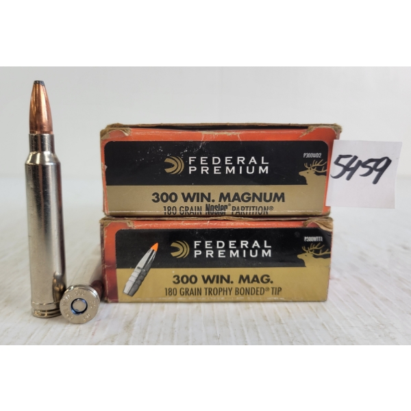 AMMO: 40X FEDERAL .300WIN MAG - 180GR