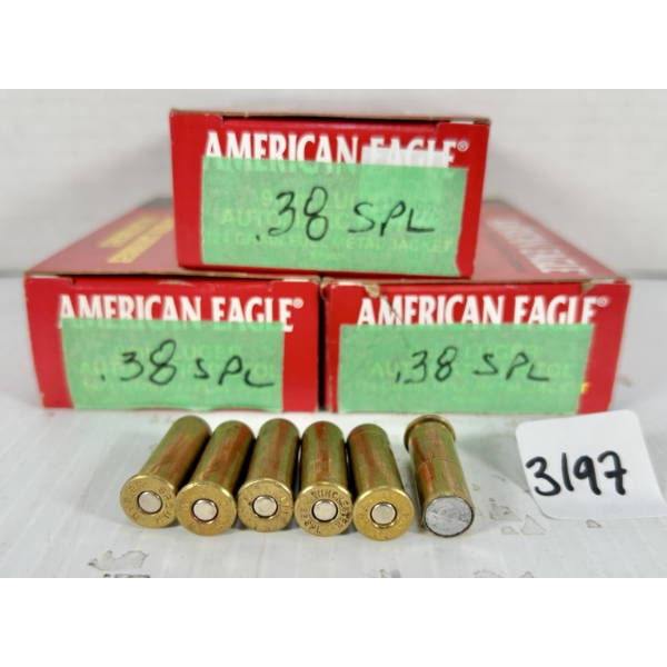 AMMO: 150X RELOADS .38 SPL - LWC