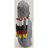 Image 5 : "WOMAN IN BEADED CAPE" BY ALICE AKAMAK (PRS CDN ARTIST) - STONE & BEADS