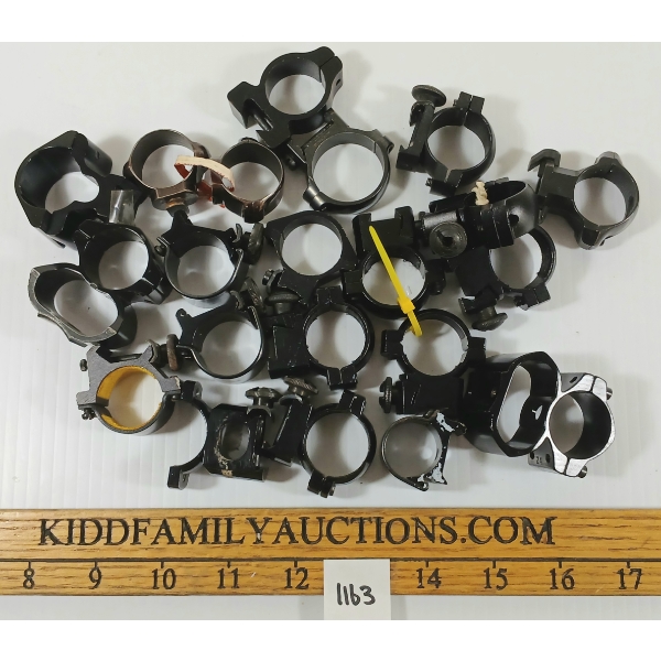 LOT OF 20 - SCOPE RING MOUNTS - INCL WEAVER 7/8 INCH