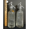 Image 3 : LOT OF 2 - HAY & SONS & W. & J. CRUICKSHANK - CLEAR FLUTED ACID-ETCHED - SELTZER BOTTLES
