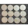 Image 2 : LOT OF 12 - 1945-1966 CDN 10 CENT COINS