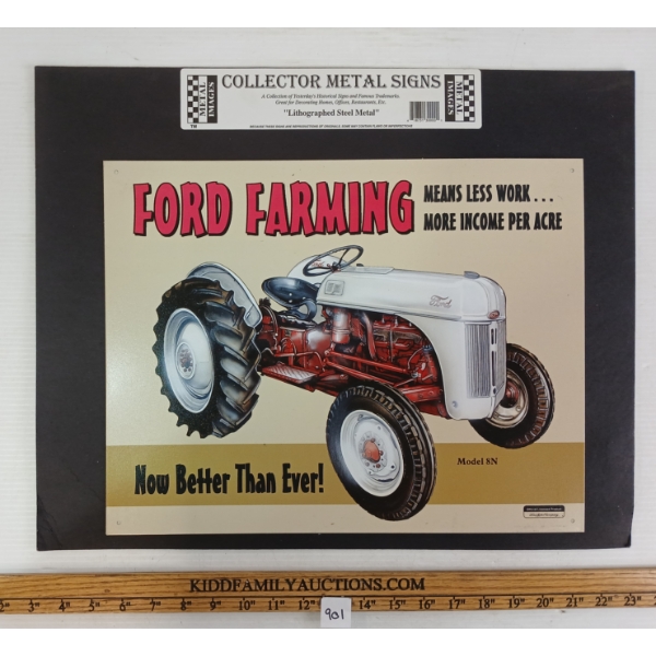 FORD FARMING MODEL 8N METAL SIGN 