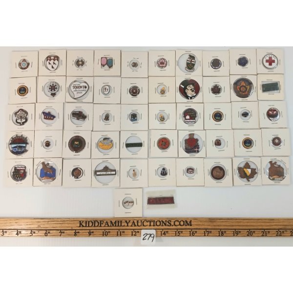 QTY OF CDN ENAMEL BADGES INCL TEXACO