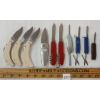 Image 2 : LOT OF 10 - ASSORTED FOLDING KNIVES / POCKET TOOLS