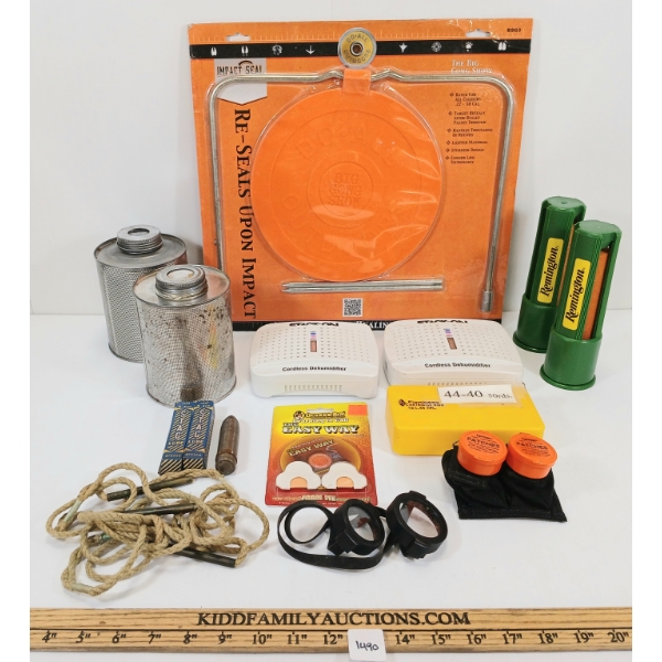 JOB LOT - REMINGTON SUPER PLUGS, QUAKER BOY TURKEY CALL, BIG GONG SHOW TARGET, ETC