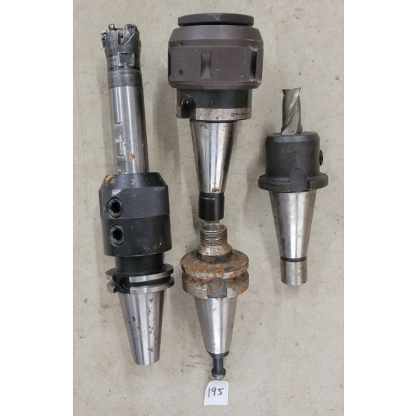 LOT OF 5- CAT40 COLLET CHUCKS