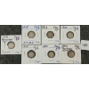 Image 1 : LOT OF 7 - 1910-1920 CDN SILVER 5 CENT COINS 