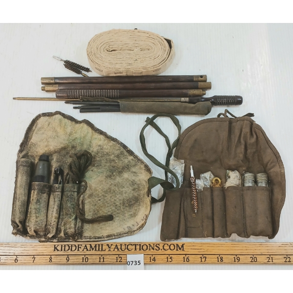 JOB LOT - CLOTH .303 CAL MACHINE BELT, CLEANING RODS & CLEANING KITS