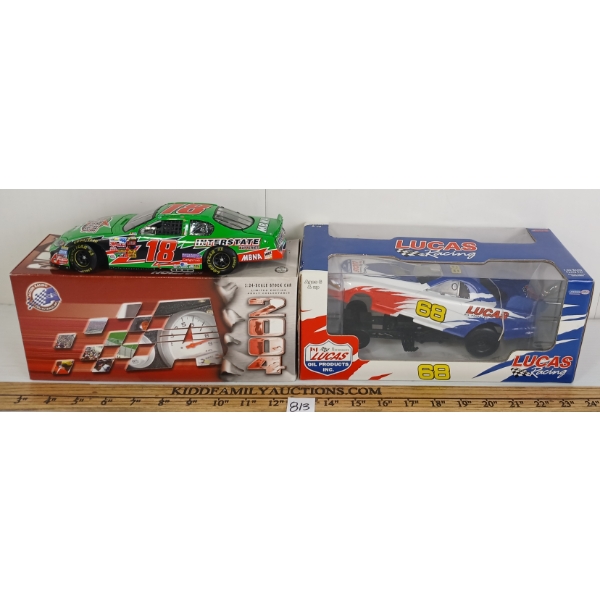 LOT OF 2 - ACTION DIECAST MODELS - INCL INTERSTATE BATTERIES & LUCAS OIL PRODUCTS