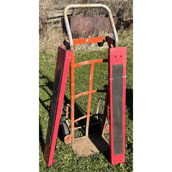 LOT OF 2 - MOVING CART & FOLDING WORK STATION