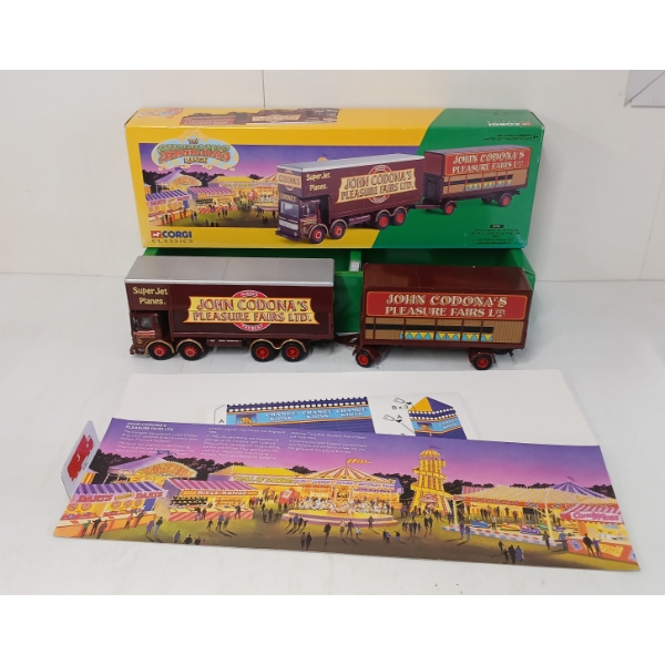 CORGI DIECST "THE SHOWMAN'S RANGE" JOHN CODONA'S PLEASURE FAIRS TRUCK & TRAILER