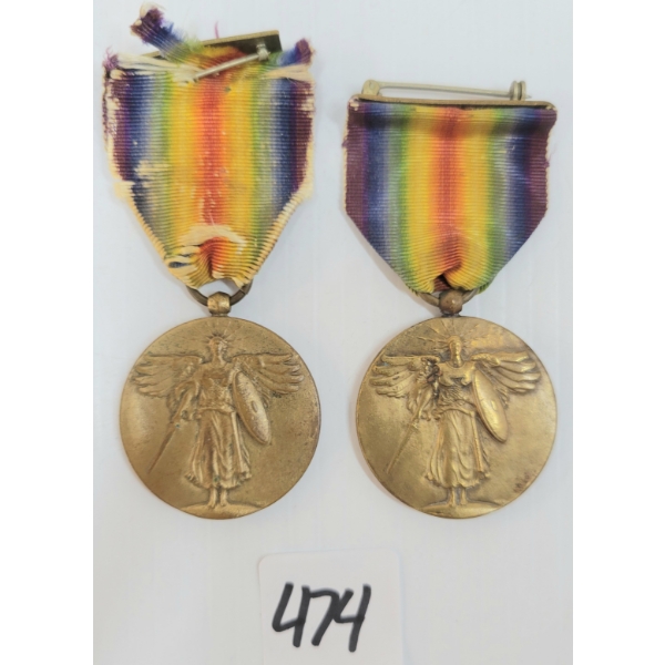 LOT OF 2 - WWI U.S VICTORY MEDALS