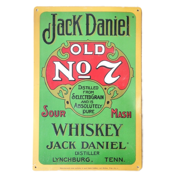 JACK DANIEL OLD NO. 7 WHISKEY SST SIGN