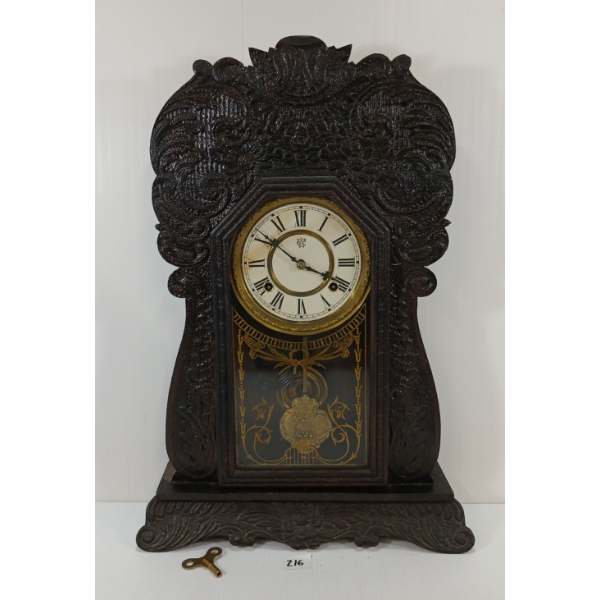 1879 WATERBURY GINGERBREAD SHELF CLOCK