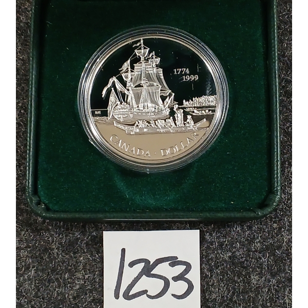1999 RCM SILVER PROOF DOLLAR - 225TH ANNIVERSARY QUEEN CHARLOTTE ISLANDS