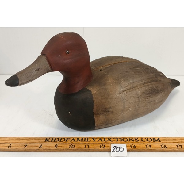 REDHEADED DECOY DUCK BY F.D. - EARLY / MID 20TH CENTURY