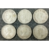Image 2 : LOT OF 6 - 1939-1963 CDN 25 CENT COINS