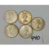 Image 2 : LOT OF 5 - CDN SILVER 50 CENT PCS - INCL 1953, '59 & '62, ETC.