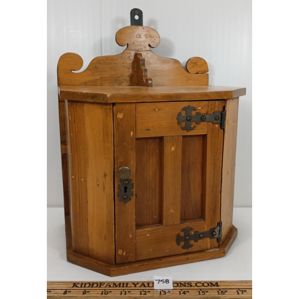 QUEBEC PINE SPICE CUPBOARD - HAND FORGED HARDWARE