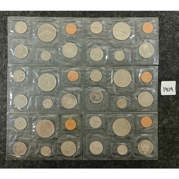 LOT OF 6 - 1974-1979 CDN UNCIRCULATED PROOF SETS