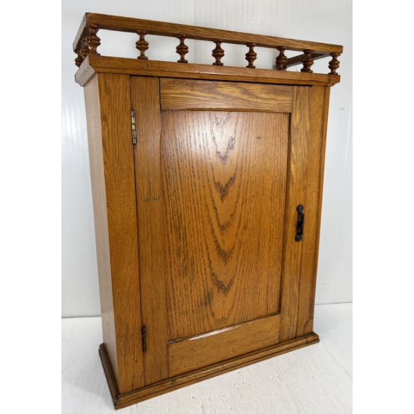WALL MOUNT STORAGE CABINET - OAK