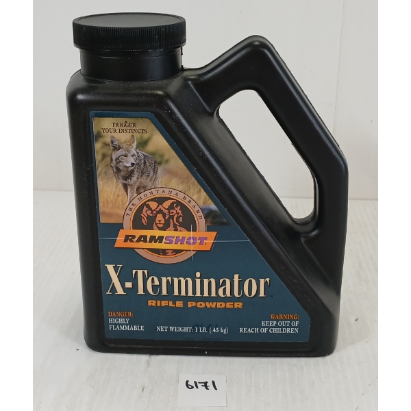 POWDER: RAMSHOT X-TERMINATOR RIFLE POWDER - APPROX 1LBS