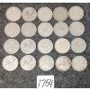 Image 1 : LOT OF 20 - 1939-1968 CDN 25 CENT COINS
