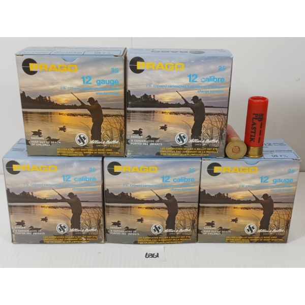 AMMO: 125X PRAGO 12GA - 2 3/4IN - #7 1/2 SHOT