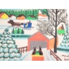 Image 2 : "COVERED BRIDGE IN WINTER" BY MAUD LEWIS (1903 - 1970) - PRINT