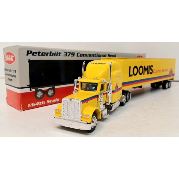PETERBILT 379 DIECAST CONVENTIONAL SEMI TRUCK MODEL - LOOMIS COURIER SERVICE