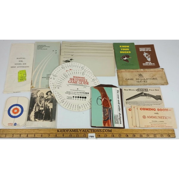 JOB LOT - LEATHER SLINGS, MARBLES SAFETY AXE PISTOL KIT,  PAIR OF FUR GLOVES, ETC - SEE ALL PICS