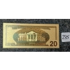 Image 2 : 2009 U.S. $20 BANKNOTE - 24K GOLD LEAF