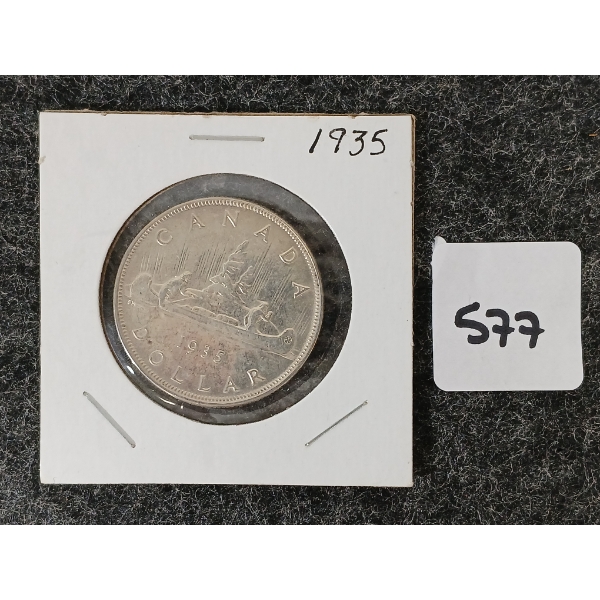 1935 CDN SILVER DOLLAR - VOYAGEUR 
