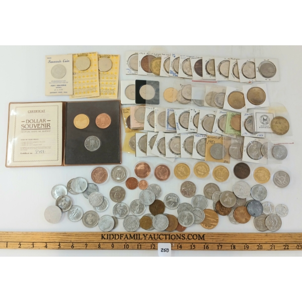 QTY OF MISC TOKENS - INCL JASPER, TROIS RIVIERES & COUNTY OF LEDUC - 3.5 LBS
